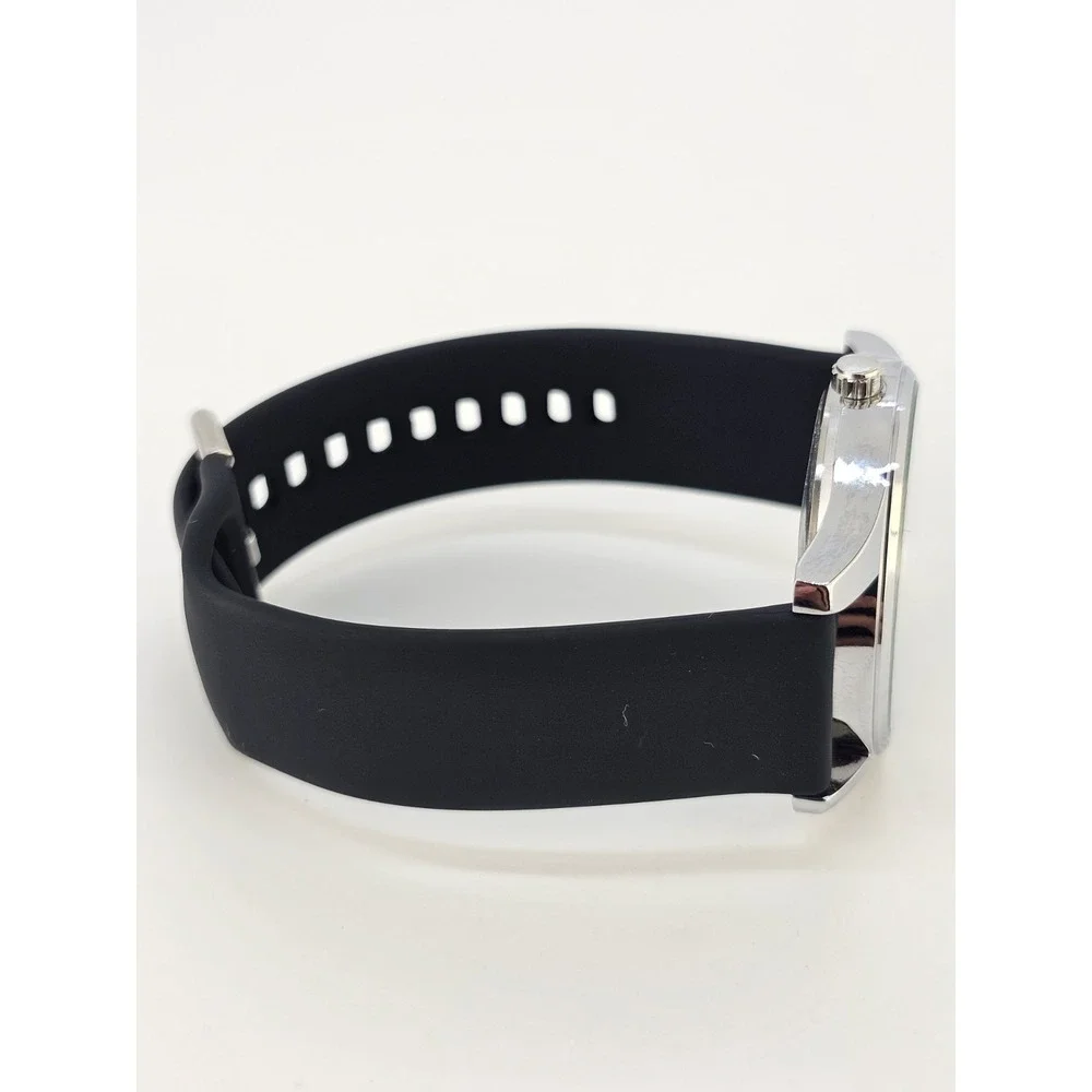 Unisex Field Analog Watch 38MM‎ Cream Dial Black Plastic Bands New Battery